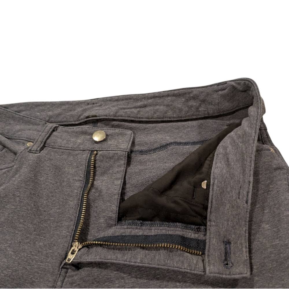 Lululemon ABC Pant Skinny Tech Stretch Canvas 5-Pocket Pants Heathered Black 32 - Picture 6 of 17